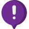 Illustration of a purple information bubble with an exclamation mark 